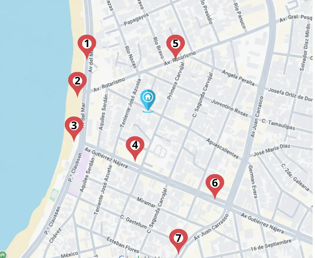 Croquis de ubicación del terreno en Mazatlán